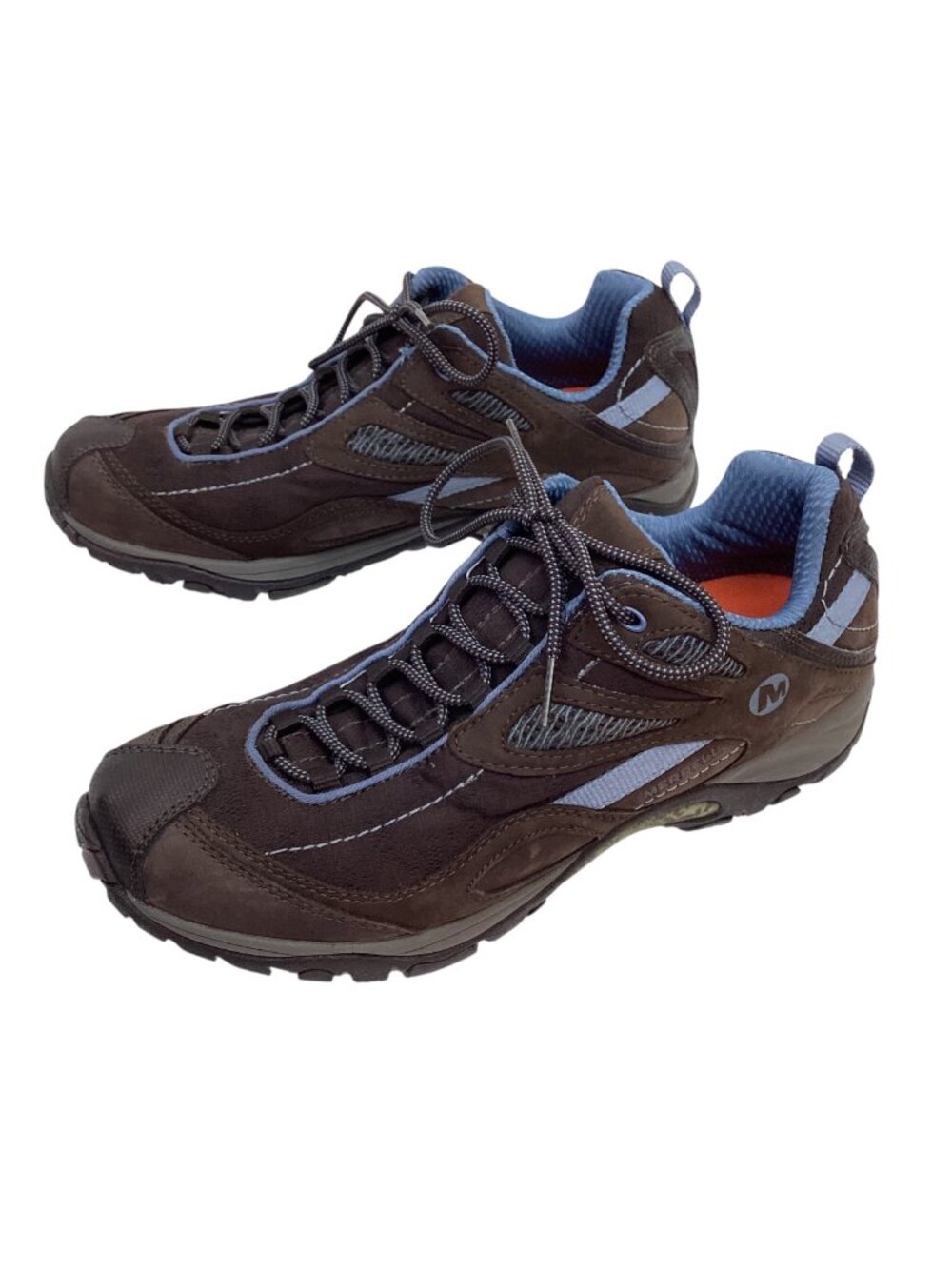 Merrell Siren Sync Suede Low Top Hiking Boots Brown/Periwinkle Womens 8.5
